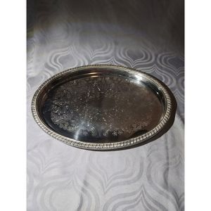 My Electro Silver Plated steel oval serving tray